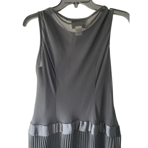 Evan Picone Black Midi Dress 4 Sheer Drop Waist Whimsigoth Fairy Grunge Hoco - Picture 8 of 11